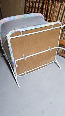 Vintage wood dowel baby crib and collapsible play pen