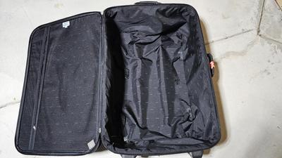 Three different brand & Sized suitcase Luggage with a nice laptop bag and luggage cart