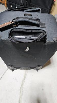 Three different brand & Sized suitcase Luggage with a nice laptop bag and luggage cart