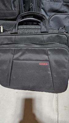 Three different brand & Sized suitcase Luggage with a nice laptop bag and luggage cart