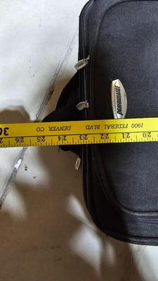 Three different brand & Sized suitcase Luggage with a nice laptop bag and luggage cart