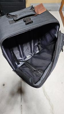 Three different brand & Sized suitcase Luggage with a nice laptop bag and luggage cart