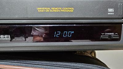 M-683 VCR player, Micro-12 microcassette recorder and variety of 8 track music