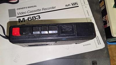 M-683 VCR player, Micro-12 microcassette recorder and variety of 8 track music