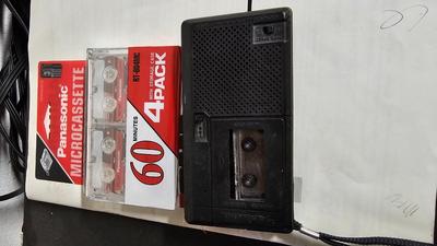 M-683 VCR player, Micro-12 microcassette recorder and variety of 8 track music