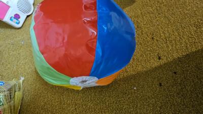 Assortment of kid toys - plastic animals - sack of blocks - Barney piano