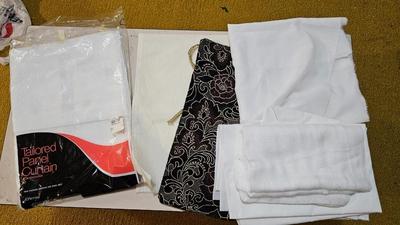 Box of yarn, and fabric for quilting and sewing projects