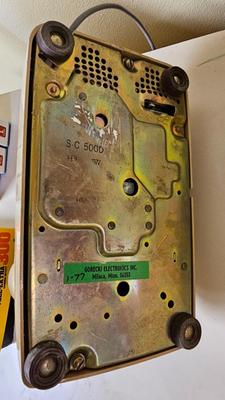 Desktop rotary telephone NCR petite electric adding machine