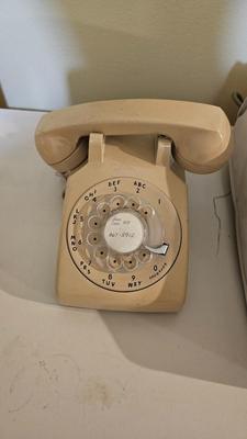 Desktop rotary telephone NCR petite electric adding machine