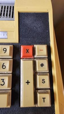 Desktop rotary telephone NCR petite electric adding machine