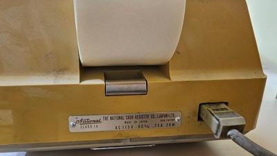 Desktop rotary telephone NCR petite electric adding machine