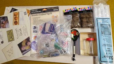Variety of different Scrapbook and crafting items