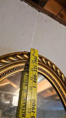 Perma built Industries MCM Oval mirror with gold frame