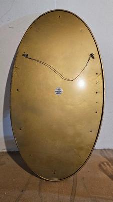 Perma built Industries MCM Oval mirror with gold frame