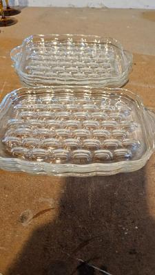 Vitage snack set with trays and cups