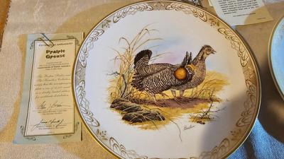 Boehm Studios Gamebirds of North America limited edition issue plates with COA papers