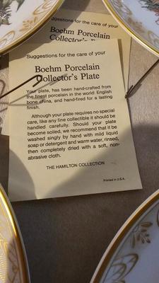 Boehm Studios Gamebirds of North America limited edition issue plates with COA papers