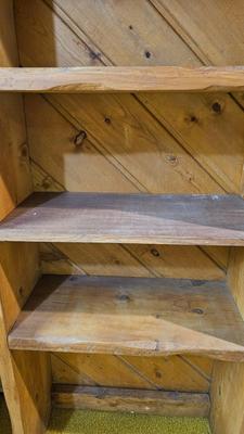 Nice pine wood bookshelf (1 of 2)