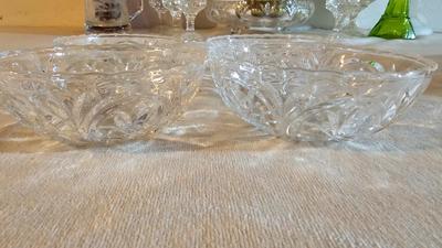 Vintage glassware - green Eiffel tower vase - and more