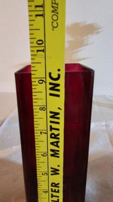 Vintage glassware - green Eiffel tower vase - and more