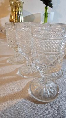 Vintage glassware - green Eiffel tower vase - and more