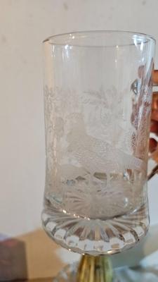 Vintage glassware - green Eiffel tower vase - and more