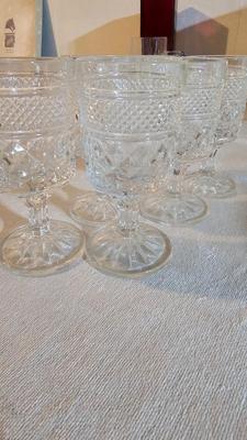Vintage glassware - green Eiffel tower vase - and more