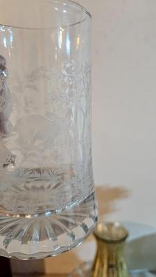 Vintage glassware - green Eiffel tower vase - and more