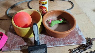 Dog items - leashes - toys - food and water bowls and more