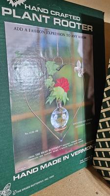 Assortment of Vases and three new handcrafted plant rooters