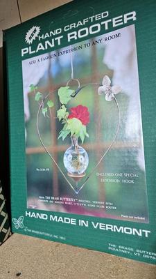 Assortment of Vases and three new handcrafted plant rooters