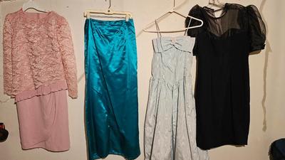 Vintage dresses and a silk skirt