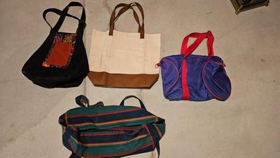 Handbags and small duffle bag