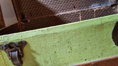 Antique Wood trunk with inside tray
