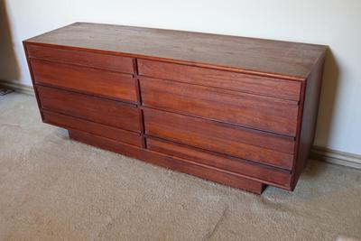 Mid-Century Six Drawer Dresser Credenza