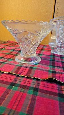 Vintage pressed glass dishware
