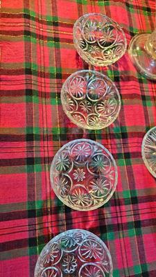 Vintage pressed glass dishware