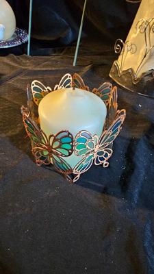 Mom & Dad floral cemetery grave memorial - Angel figures and a nice decorative cross