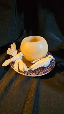 Mom & Dad floral cemetery grave memorial - Angel figures and a nice decorative cross