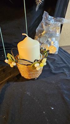 Mom & Dad floral cemetery grave memorial - Angel figures and a nice decorative cross