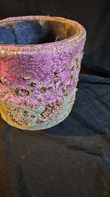 Mom & Dad floral cemetery grave memorial - Angel figures and a nice decorative cross