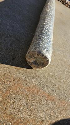 New roll 48" Hex netting fence with pitchfork and shovel heads