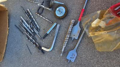 Electric Craftsman 3/8" drill with bits and more