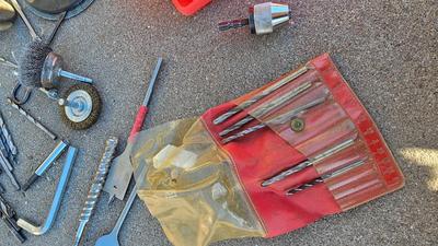 Electric Craftsman 3/8" drill with bits and more