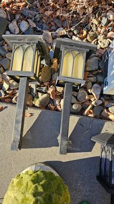 Garden fairy decorations and solar lights