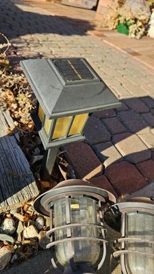 Garden fairy decorations and solar lights