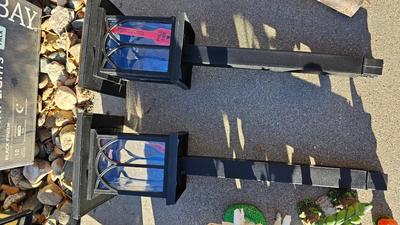 Garden fairy decorations and solar lights