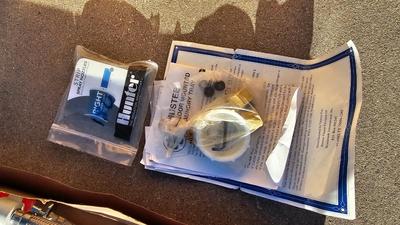Plumbing hardware and yard sprinkler heads and repair items