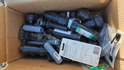 Plumbing hardware and yard sprinkler heads and repair items