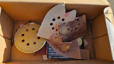 Black and Decker sander with sandpaper